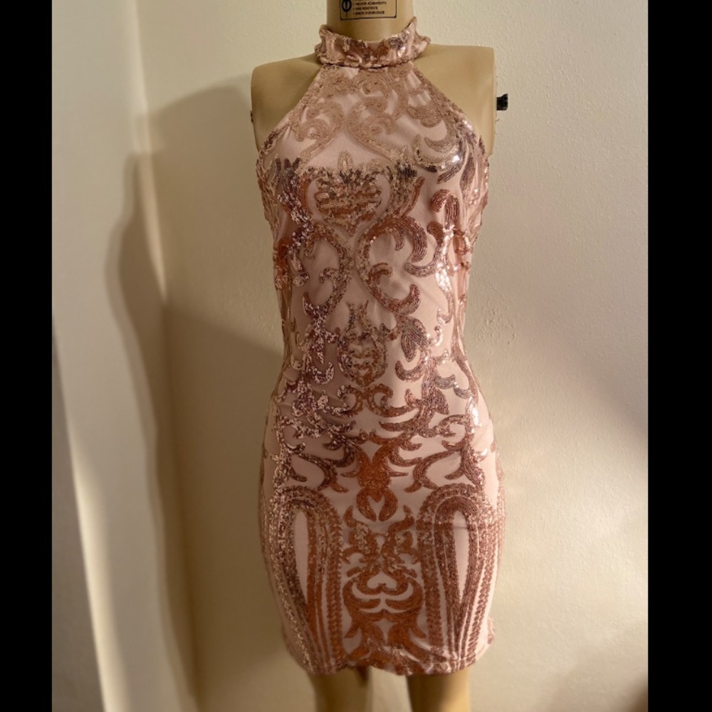 Rose Gold M Mini Dress
